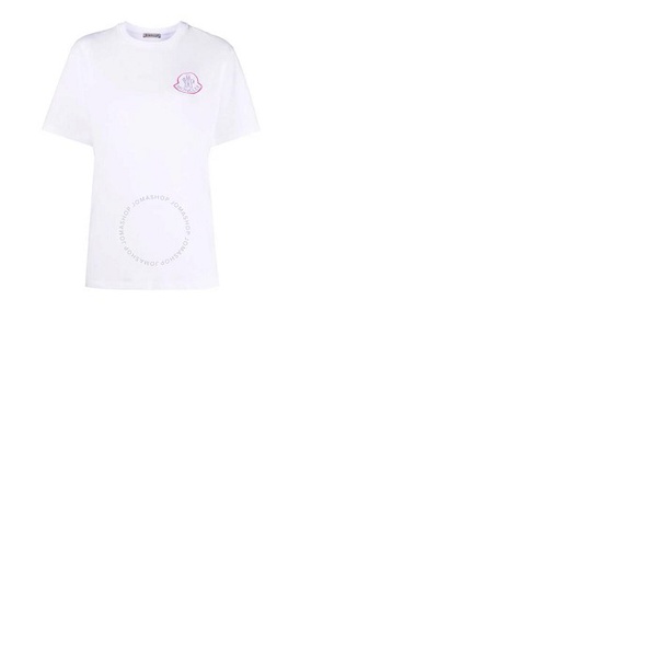 몽클레어 몽클레어 Moncler Mens Logo Patch White Cotton T-shirt H10938C00010-829FB-001