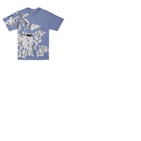 몽클레어 Moncler Light Blue Floral Print Cotton Crew Neck T-Shirt H10938C00026-829FB-70D
