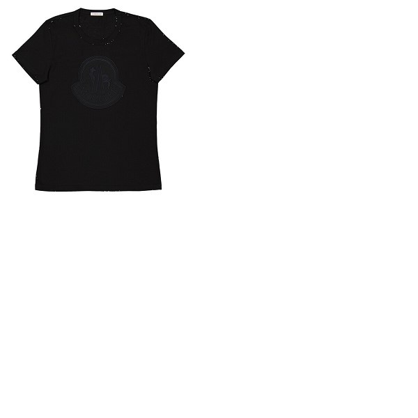 몽클레어 몽클레어 Moncler Ladies Logo Patch T-Shirt in Black E20938091800-V8059-999