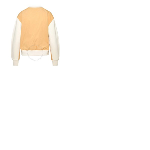 스텔라 맥카트니 스텔라 맥카트니 Stella Mccartney Ladies Logo-print Colour-block Sweatshirt in Cream 603661 SOW79-9201