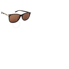 몽블랑 Brown Rectangular Mens Sunglasses MB0216SA 002 56