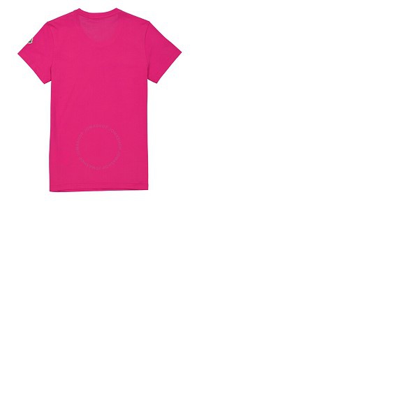 몽클레어 몽클레어 Moncler Ladies Pastel Pink Logo Patch Short-sleeve T-shirt G20938C00023-829ET-53B