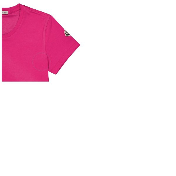 몽클레어 몽클레어 Moncler Ladies Pastel Pink Logo Patch Short-sleeve T-shirt G20938C00023-829ET-53B