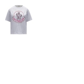 몽클레어 Moncler Ladies White Logo-print T-shirt H10938C00009-829FB-001