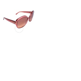 톰포드 Tom Ford Chiara Bordeaux Gradient Oversized Ladies Sunglasses FT0919 72T 60