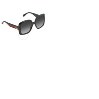 구찌 Gucci Grey Gradient Square Ladies Sunglasses GG0713S 006 55
