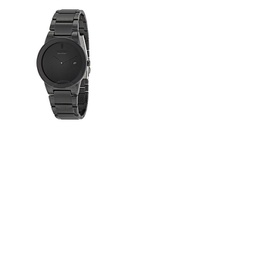 Citizen Axiom Eco Drive Black Dial Black Ion-plated Mens Watch AU1065-58E