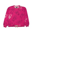 이자벨마랑 Isabel Marant Ladies Fuchsia Muza Printed Crew Neck Cotton Sweatshirt SW0344-039I