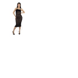 오프화이트 Off-White Open Knit Sleeveless Dress in Black OWHI021R20H340681000