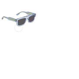 구찌 Gucci Grey Rectangular Mens Sunglasses GG1085S 004 53