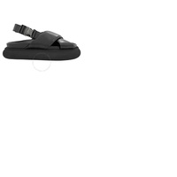 몽클레어 Moncler Ladies Black Solarisse Cross-Strap Leather Sandals H109B4L00120-M1699-999
