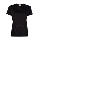 몽클레어 Moncler Ladies Black Logo Accent Cotton T-Shirt H10938C00011-809CR-999