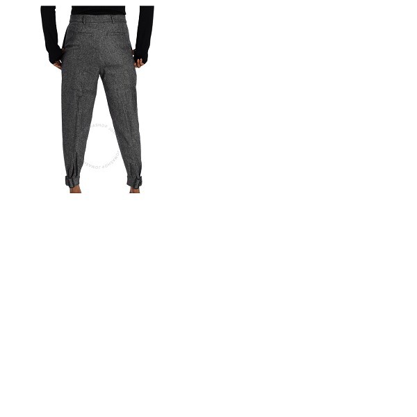 버버리 버버리 Burberry Wool Cashmere Tweed Tailored Trousers With Belt Detail 8014294