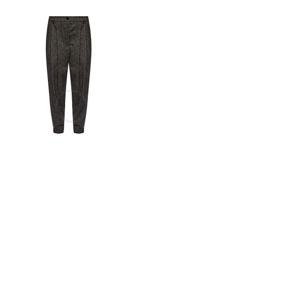 버버리 버버리 Burberry Wool Cashmere Tweed Tailored Trousers With Belt Detail 8014294