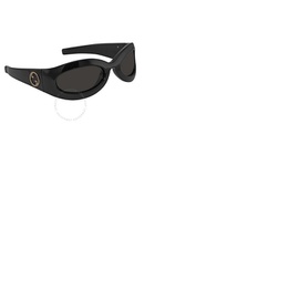 구찌 Gucci Grey Mask Ladies Sunglasses GG1247S 001 60