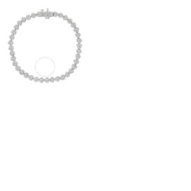 Haus Of Brilliance .925 Sterling Silver 1.0 Cttw Miracle Set Diamond Heart-Link 7 Tennis Bracelet (I-J Color, I2-I3 Clarity) 60-7796WDM