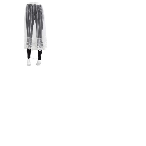 몽클레어 몽클레어 Moncler Ladies White/Black Layered Tulle Midi Skirt E209W2540800-549YZ