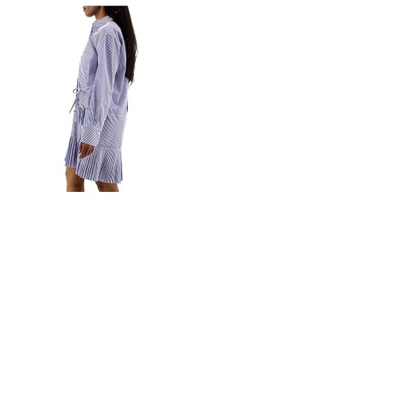 끌로에 Chloe Blue Tie-detail Shirt Dress CHC20SRO4104599G