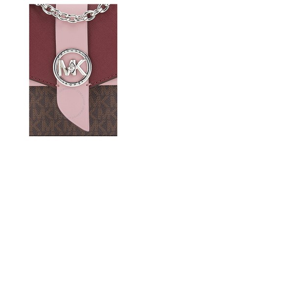 마이클 코어스 Michael Kors Ladies Greenwich Small Two-Tone Logo And Saffiano Leather Crossbody Bag 32H1SGRC0B-901
