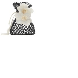 Bonpoint Kids Black Floral Applique Crochet Bag W01GBAWO0401-099