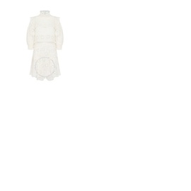 이자벨마랑 Isabel Marant Ladies White Dysart Broderie Anglaise Mini Dress RO2166-032I