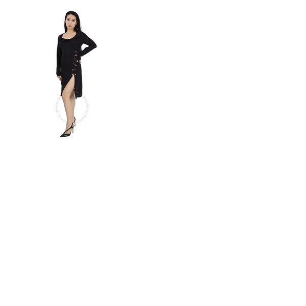 베르사체 베르사체 Versace Black Safety-Pin Cowl-Neck Dress 1003952-1A02395