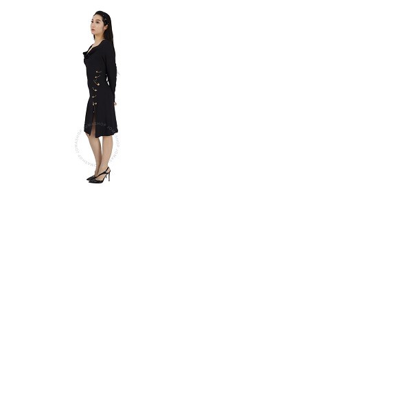 베르사체 베르사체 Versace Black Safety-Pin Cowl-Neck Dress 1003952-1A02395