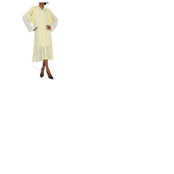아크네스튜디오 아크네 스튜디오 Acne Studios Ladies Pale Yellow Layered Long Sleeve Dress A20417