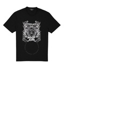 베르사체 Versace Mens Black Medusa Head-Print T-Shirt 1006431-1A04393-1B000