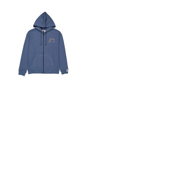 휴고보스 휴고 Hugo Boss Bright Blue Exclusive Logo Cotton-Blend Zip-Up Hoodie 50463557-438
