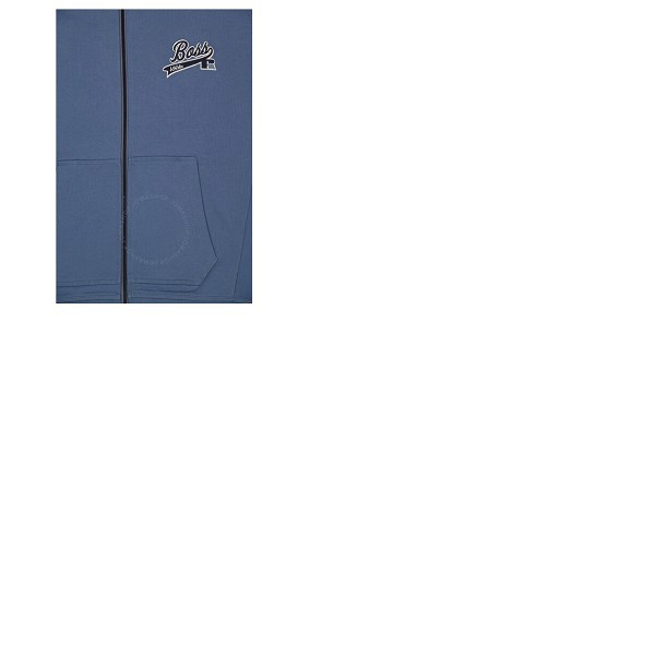 휴고보스 휴고 Hugo Boss Bright Blue Exclusive Logo Cotton-Blend Zip-Up Hoodie 50463557-438
