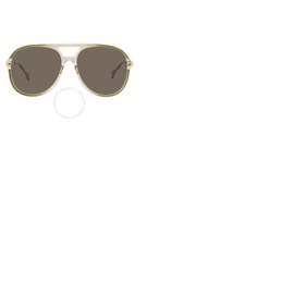 구찌 Gucci Brown Pilot Mens Sunglasses GG1104S 003 61