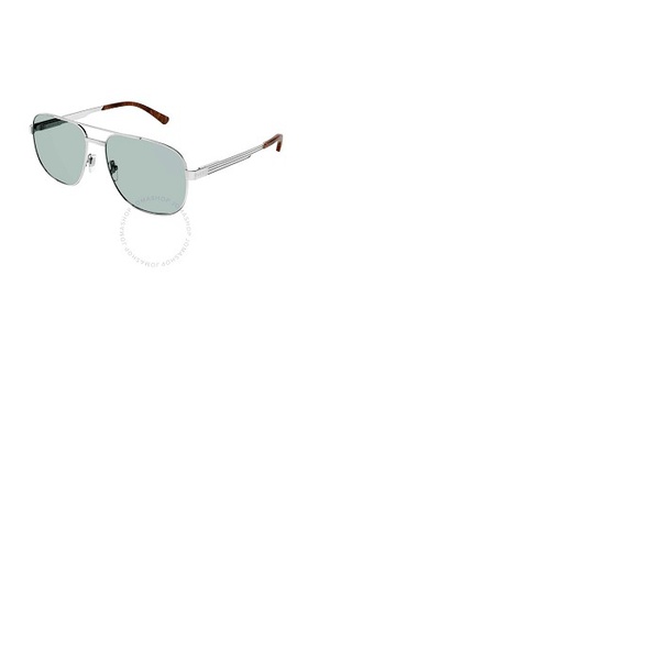 구찌 구찌 Gucci Green Navigator Mens Sunglasses GG1223S 004 60