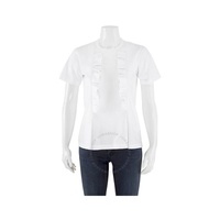 Comme Des Garcons White Ruffle Trim T-shirt RD-T004-051-2
