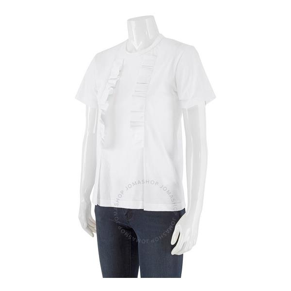  Comme Des Garcons White Ruffle Trim T-shirt RD-T004-051-2