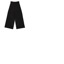 몽클레어 Moncler Ladies Black Wide Leg Cargo Trousers G20932A00013-54A1U-999
