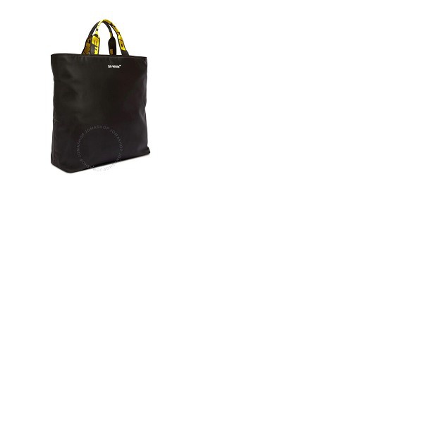  오프화이트 Off-White Black Logo-Print Tote Bag OMNA174F22FAB0011001