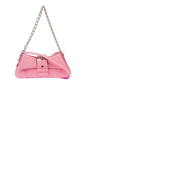 발렌시아가 발렌시아가 Balenciaga Lindsay Bag With Shoulder Strap In Soft Matt Calfskin Pink 701141210C95812
