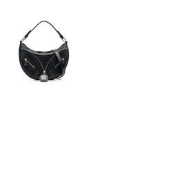 베르사체 Versace Small Repeat Hobo Bag - Black 10076801A058781B00P