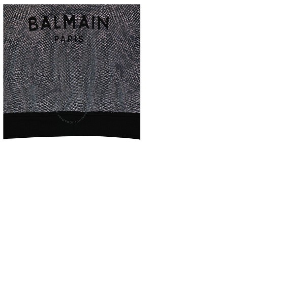 발망 발망 Balmain Girls Shimmer Rhinestone-panel Cotton Hoodie 6Q4070 F0015 930