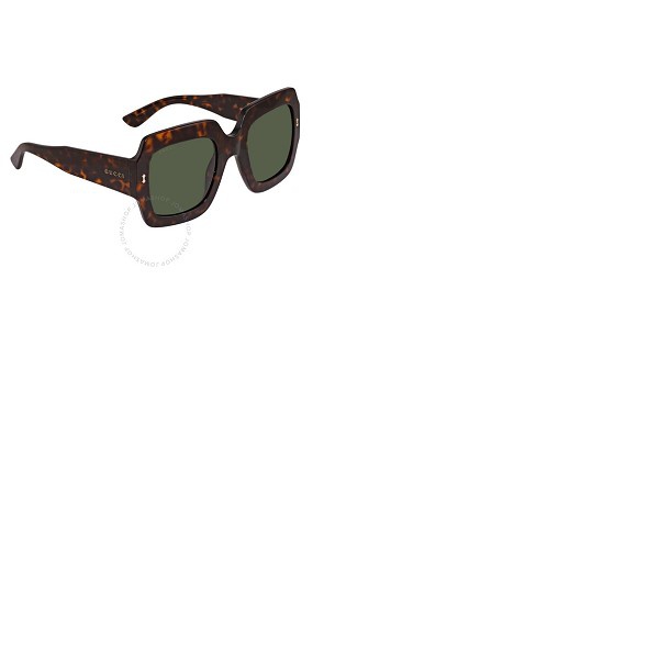 구찌 구찌 Gucci Green Square Ladies Sunglasses GG1111S 002 53