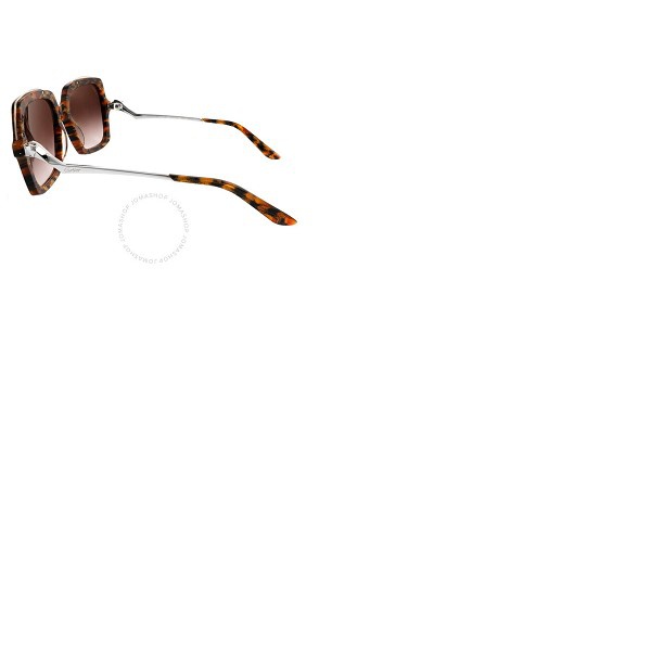  Cartier Brown Gradient Square Ladies Sunglasses CT0117SA 003 54
