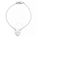 구찌 Gucci Silver Engraved Heart Motif Trademark Bracelet YBA2235130010
