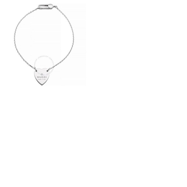 구찌 구찌 Gucci Silver Engraved Heart Motif Trademark Bracelet YBA2235130010