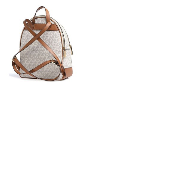 마이클 코어스 Michael Kors Ladies Brooklyn Medium Pebbled Leather Backpack - Ivory/Brown 30H1GBNB2B 149