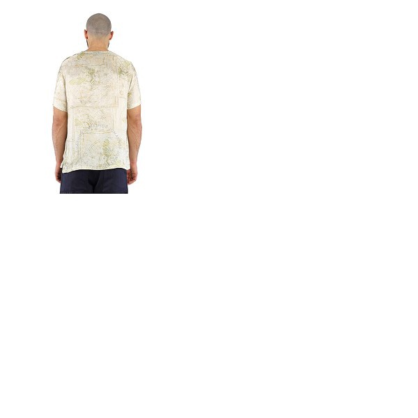  Emporio Armani Mens Compass-Rose Print Twill T-shirt I1CF7L-I140C-036