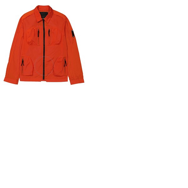  A Cold Wall Rich Orange Pocket-Detail Utility Shirt Jacket ACWMO101