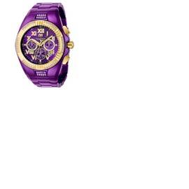 Technomarine C루이 RUISE Chronograph Quartz Crystal Purple Dial Mens Watch TM-121235