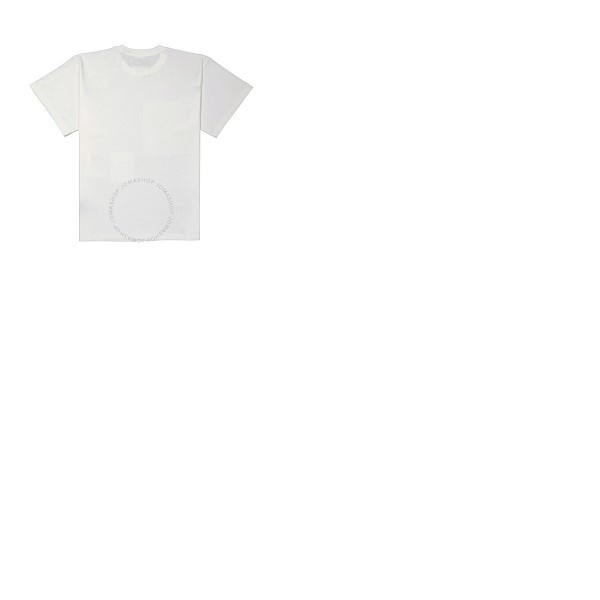 메종마르지엘라 Mm6 메종 마르지엘라 Mm6 메종마르지엘라 Maison Margiela Mm6 Ladies White Checklist Cotton T-Shirt S52GC0245S24312100
