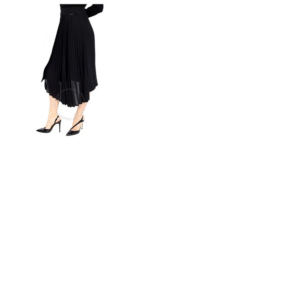 몽클레어 몽클레어 Moncler Ladies Black Asymmetric Pleated Skirt F10932D70010-C0359-999